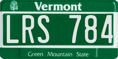 VT license plate LRS784