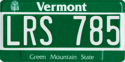 VT license plate LRS785