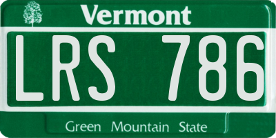 VT license plate LRS786