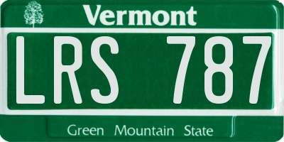 VT license plate LRS787