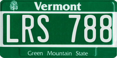 VT license plate LRS788
