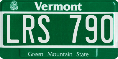 VT license plate LRS790