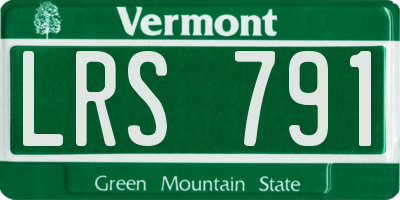 VT license plate LRS791