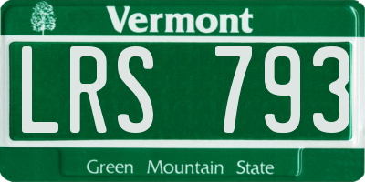 VT license plate LRS793