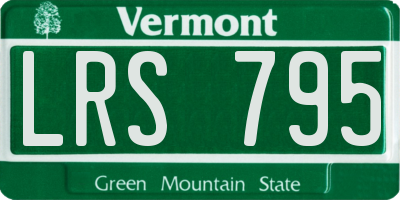 VT license plate LRS795