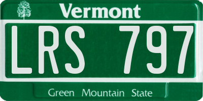 VT license plate LRS797