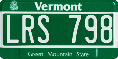 VT license plate LRS798