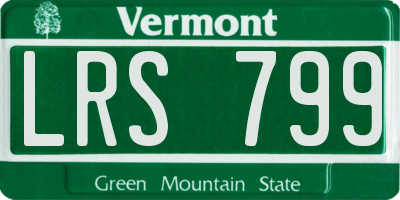 VT license plate LRS799