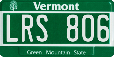VT license plate LRS806