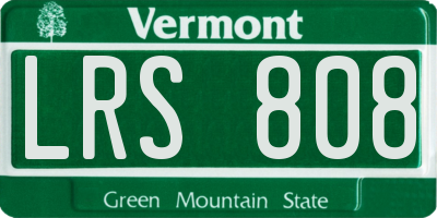 VT license plate LRS808