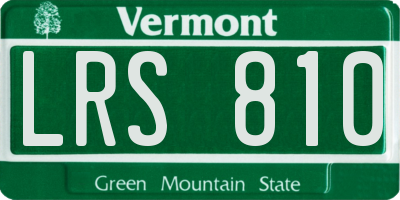 VT license plate LRS810