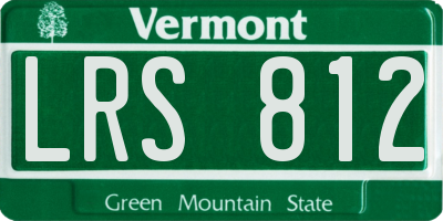 VT license plate LRS812