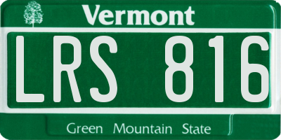 VT license plate LRS816