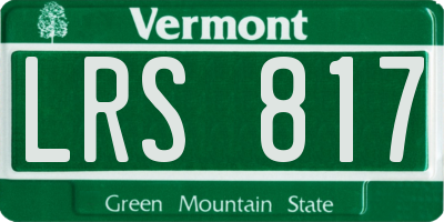 VT license plate LRS817