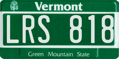 VT license plate LRS818