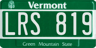 VT license plate LRS819