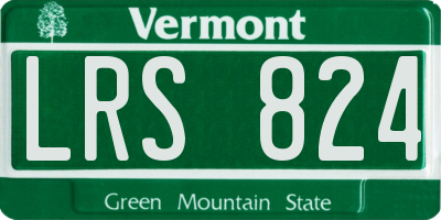VT license plate LRS824