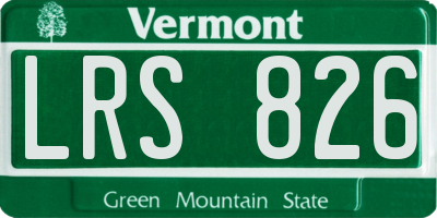 VT license plate LRS826