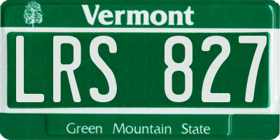 VT license plate LRS827