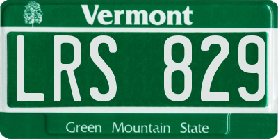 VT license plate LRS829