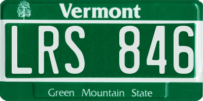 VT license plate LRS846