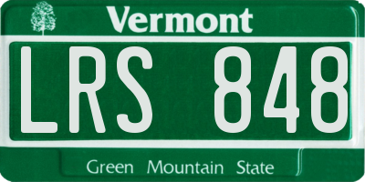 VT license plate LRS848