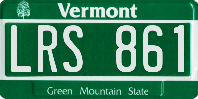 VT license plate LRS861