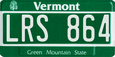 VT license plate LRS864