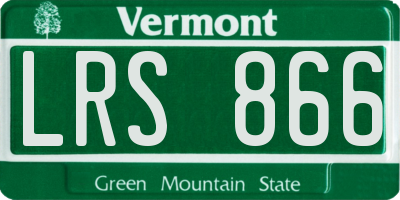 VT license plate LRS866