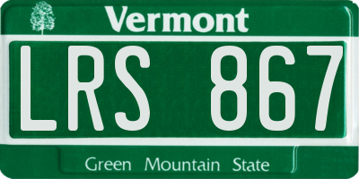VT license plate LRS867