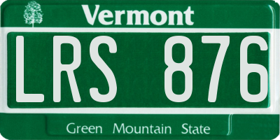 VT license plate LRS876