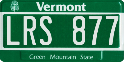 VT license plate LRS877