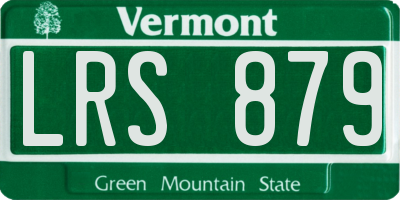 VT license plate LRS879