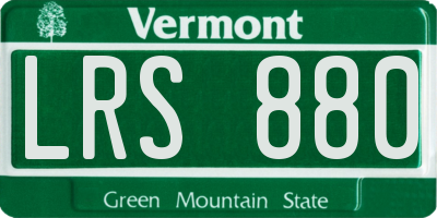 VT license plate LRS880