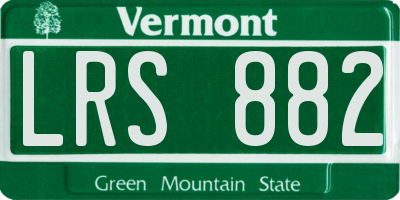 VT license plate LRS882