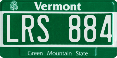 VT license plate LRS884