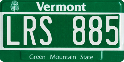VT license plate LRS885