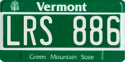 VT license plate LRS886