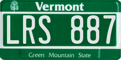 VT license plate LRS887