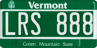 VT license plate LRS888