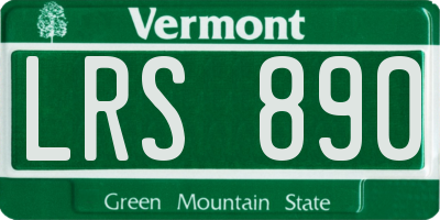 VT license plate LRS890