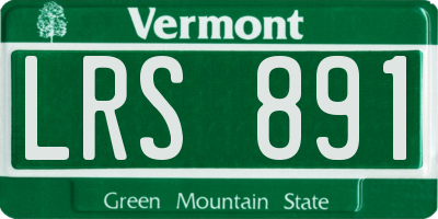 VT license plate LRS891