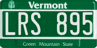 VT license plate LRS895