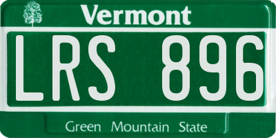 VT license plate LRS896