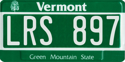 VT license plate LRS897