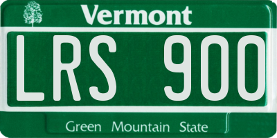 VT license plate LRS900