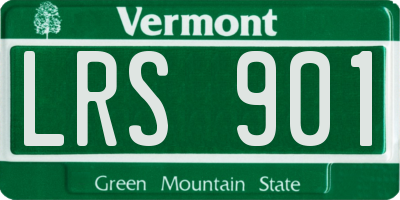 VT license plate LRS901