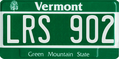 VT license plate LRS902
