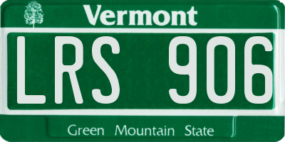 VT license plate LRS906