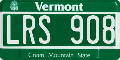 VT license plate LRS908